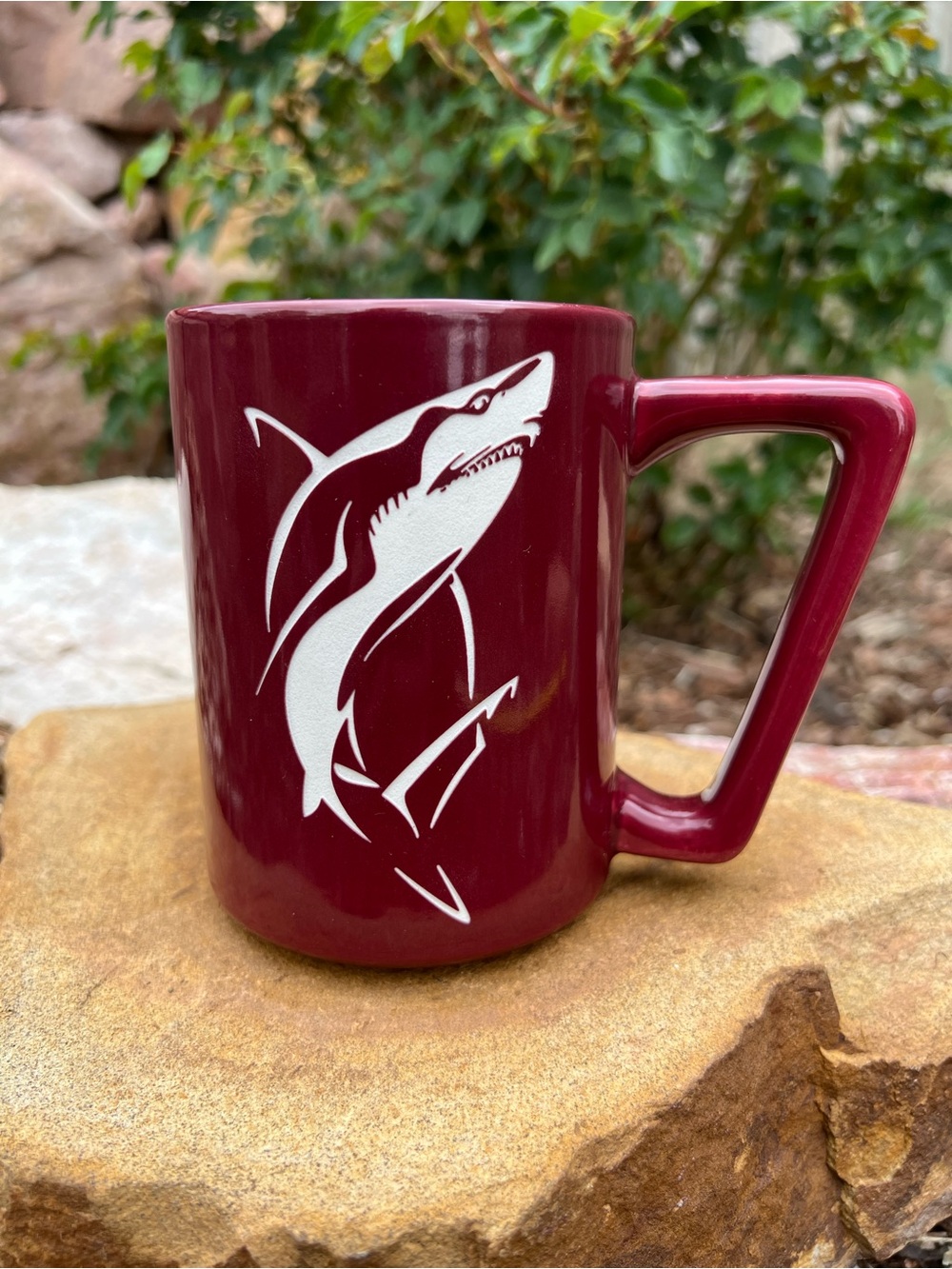 Maroon Shark Seaworld Ceramic Mug